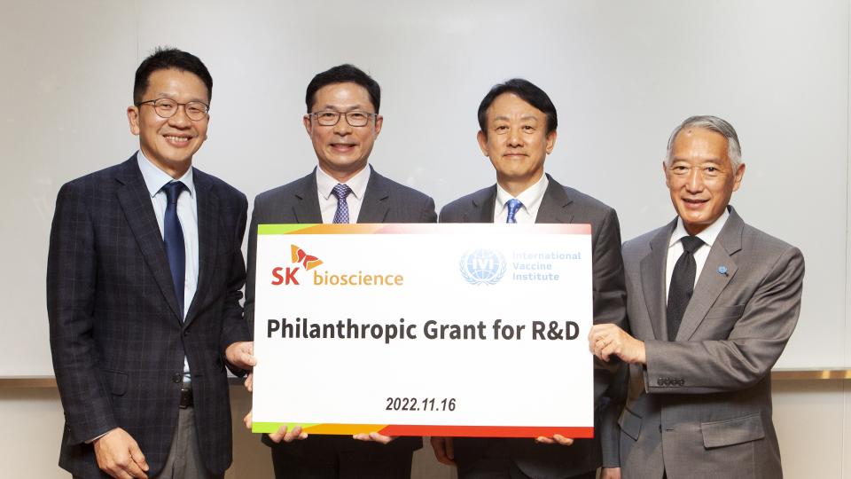SK bioscience Donates to International Vaccine Institute to Support Global Vaccine R&D