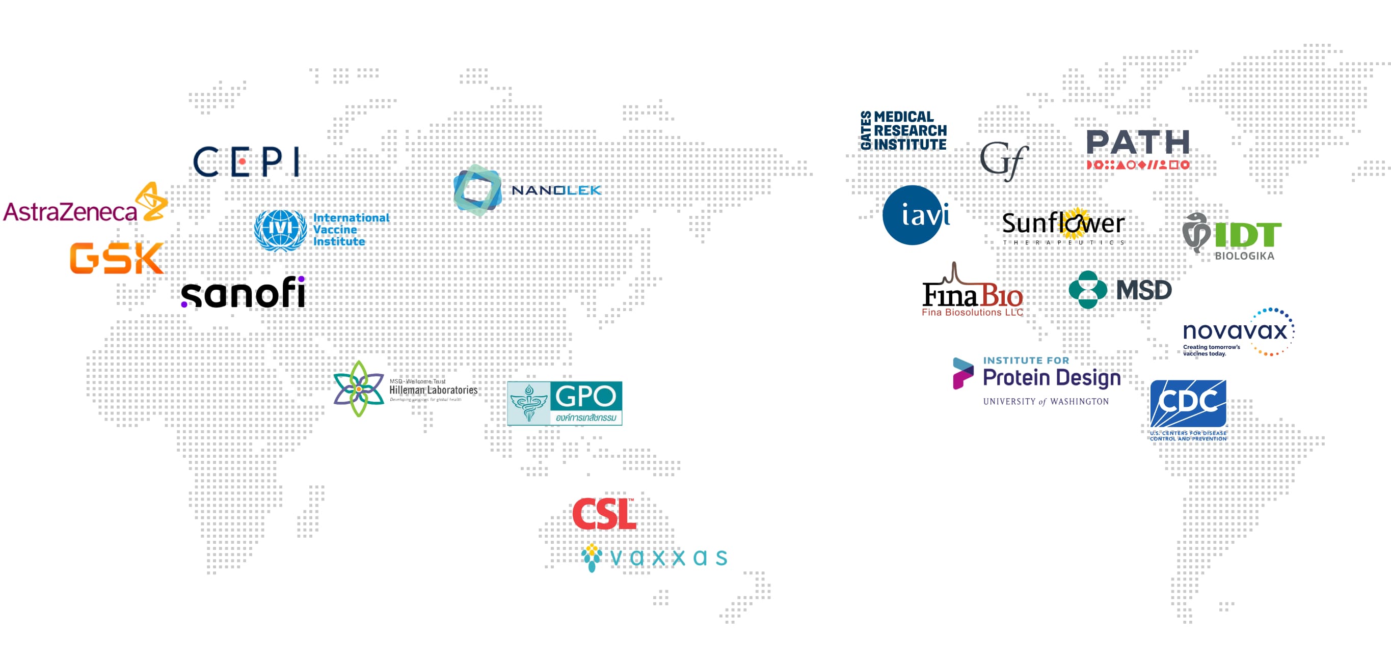 SK 바이오사이언스의 글로벌 파트너쉽에 대한 인포그래픽(세계 지도 위에 표현)입니다. 상세 설명은 하단에 있습니다.